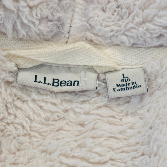 L.L.BEAN Women’s Red /Maroon Fleece Cardigan Style Jacket Size Large withPockets - Picture 6 of 7